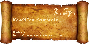 Kovács Szeverin névjegykártya